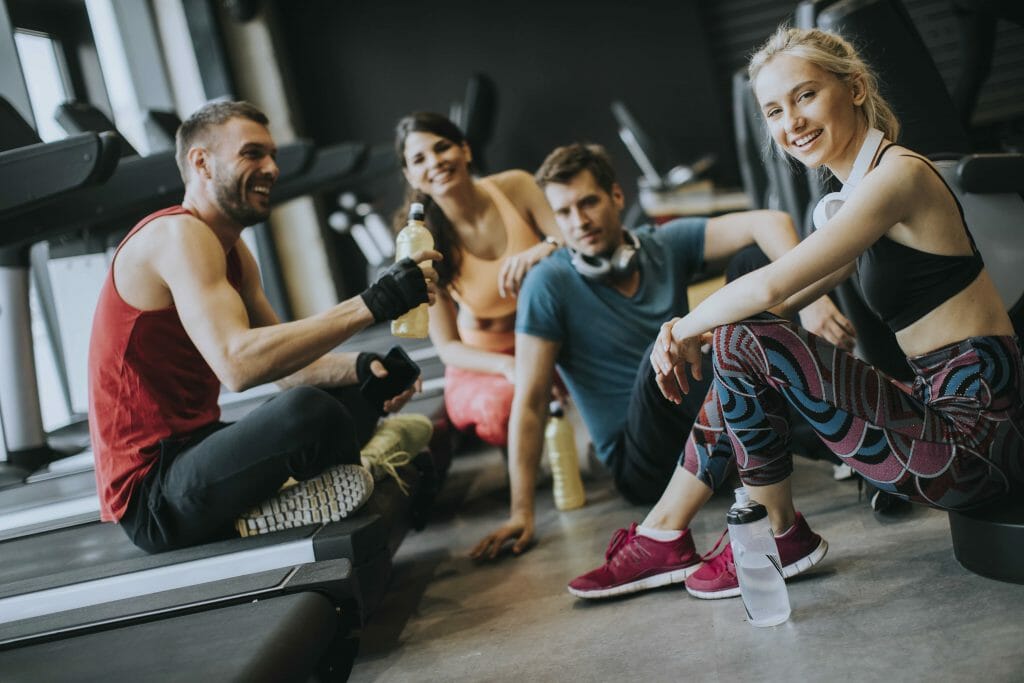 Group of young people in sportswear